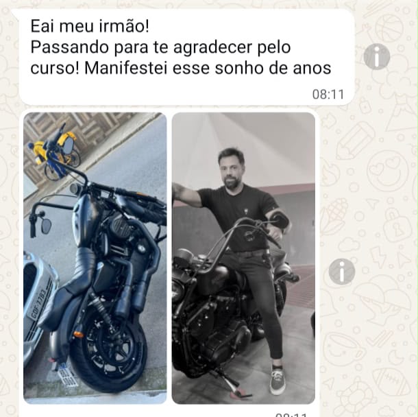 Aluno manifestou sonho da moto